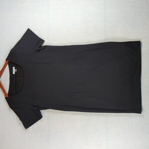 Joan Rivers Black Boxy Formal Business Short Sleeve‎ Midi Dress M